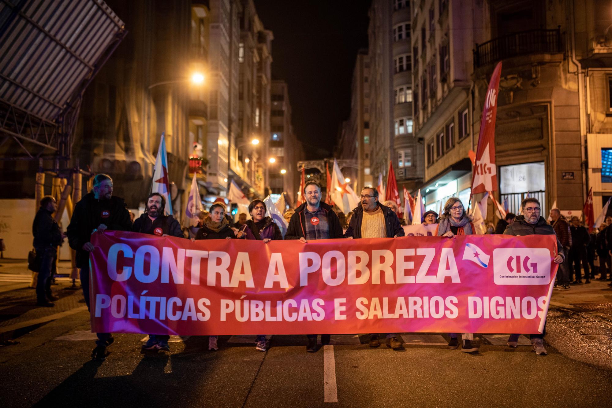 Protesta en A Coruña contra el aumento de la pobreza