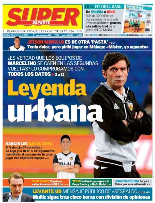 Portadas deportivas del martes 20 de febrero