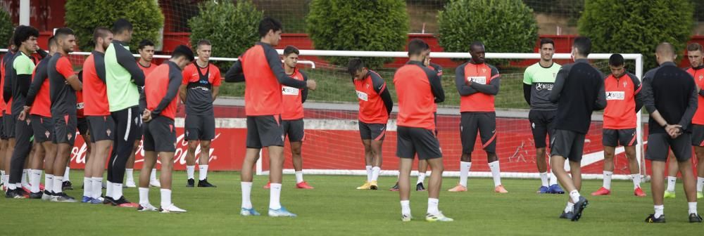 Entrenamiento del Sporting en Mareo.