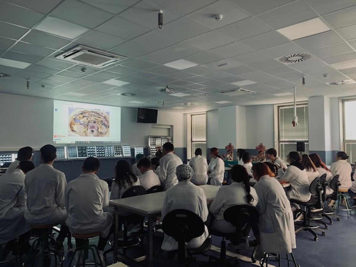 Estudiantes realizan prácticas de radiología