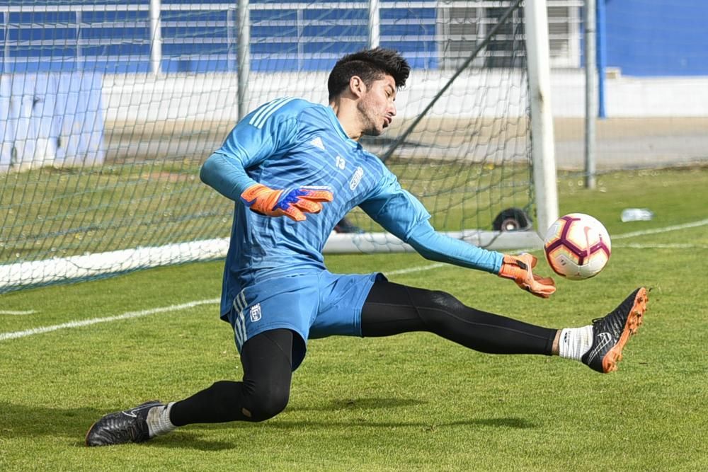 Entrenamiento del Oviedo en El Requexón