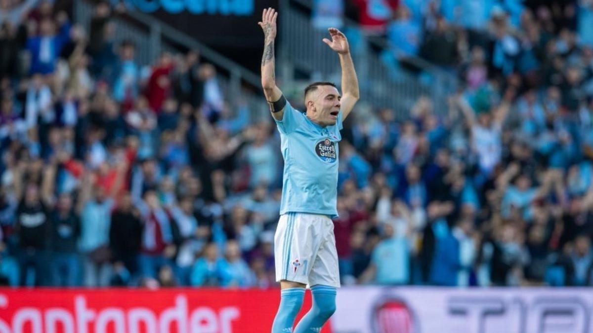 Iago Aspas, durante un encuentro con el Celta de Vigo.