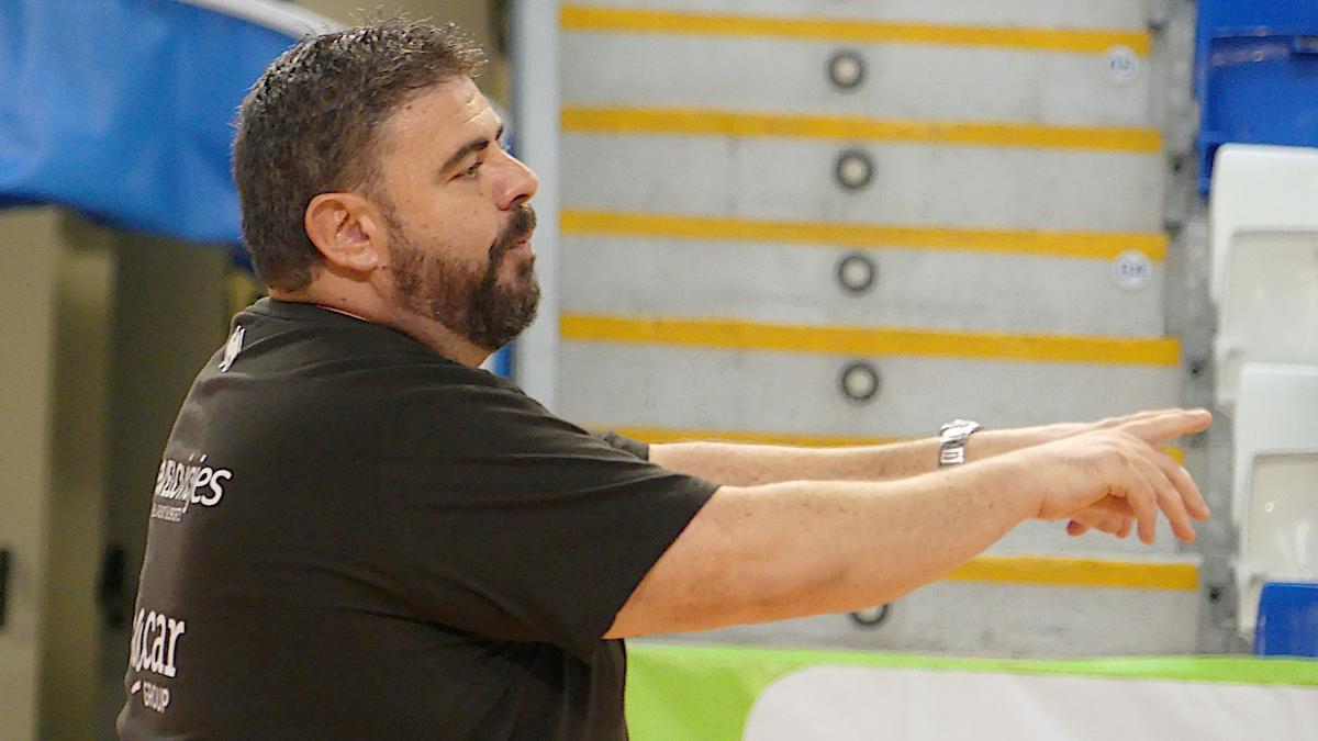 Pau Tomàs, durante el entrenamiento de este viernes.