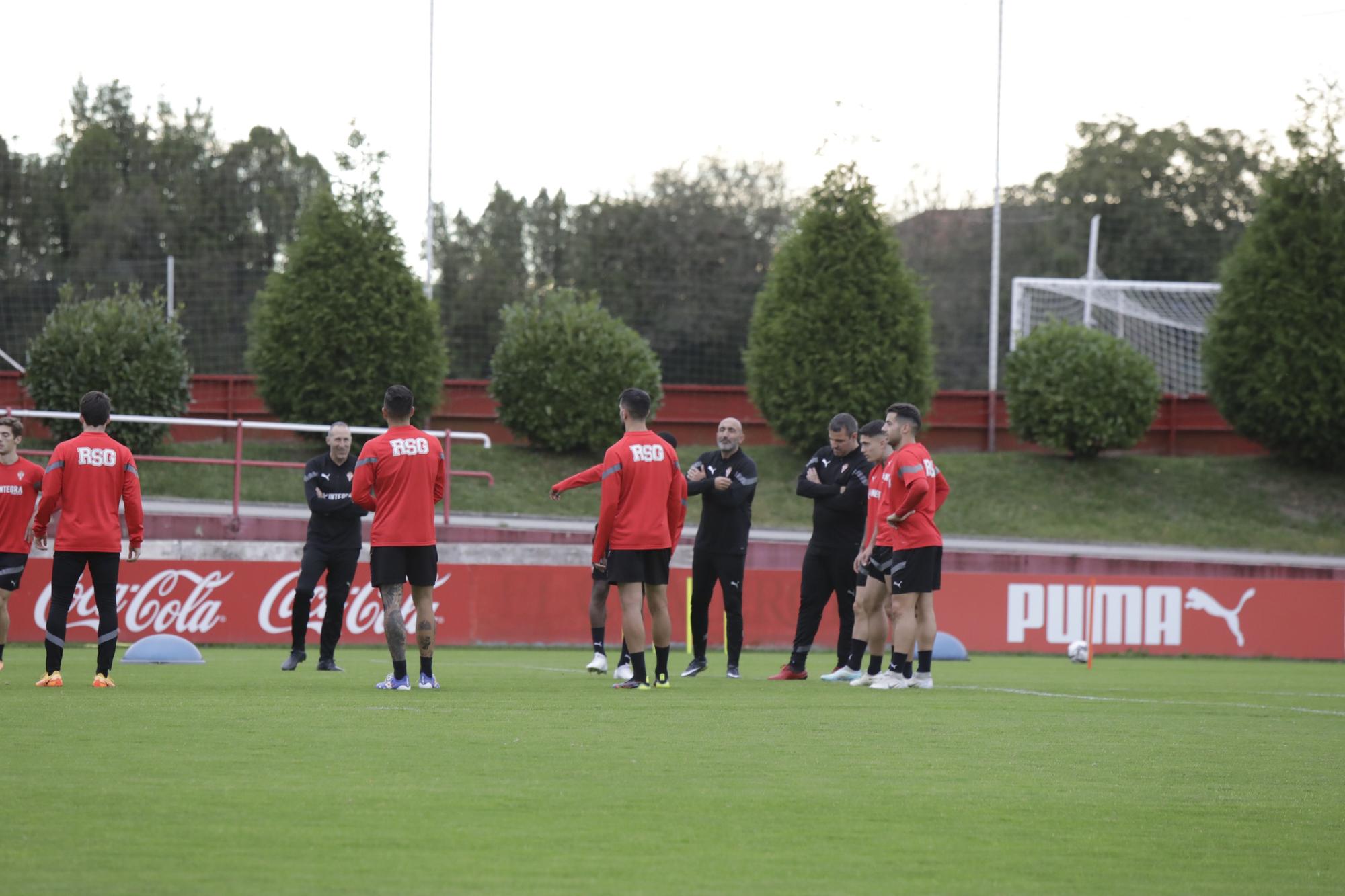 En imágenes: Entrenamiento del Sporting en Mareo