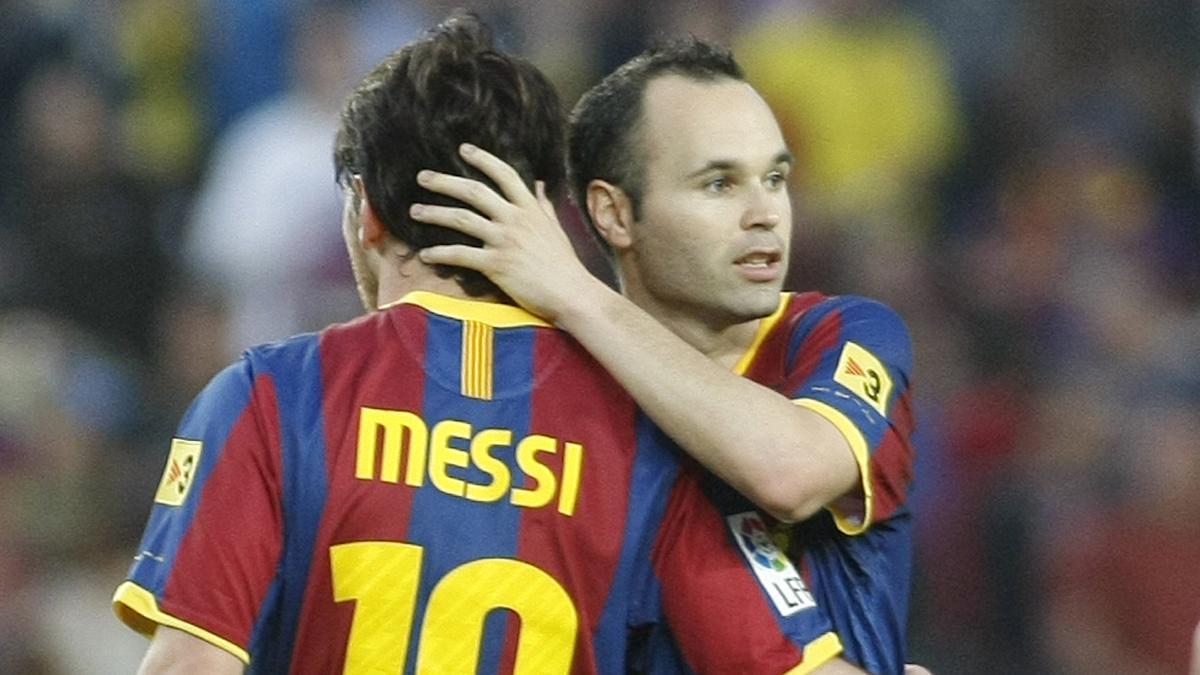 Messi e Iniesta con la camiseta del FC Barcelona