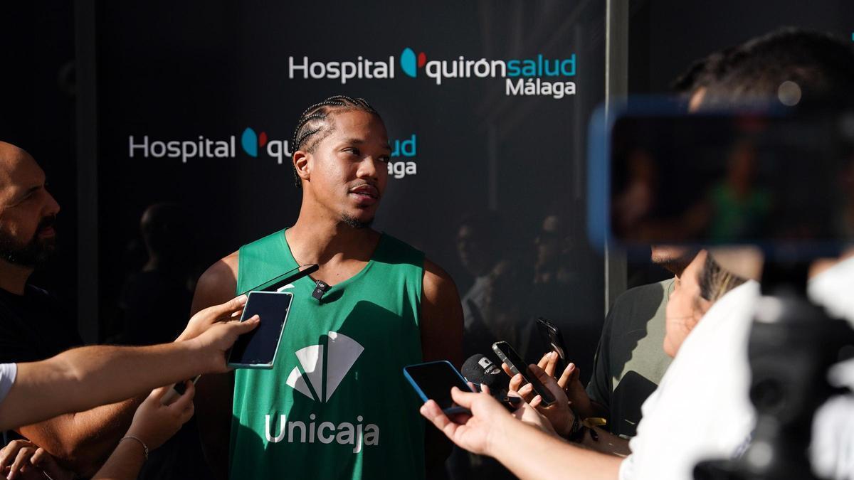 Melwin Pantzar compareció en el inicio de la pretemporada del Unicaja.