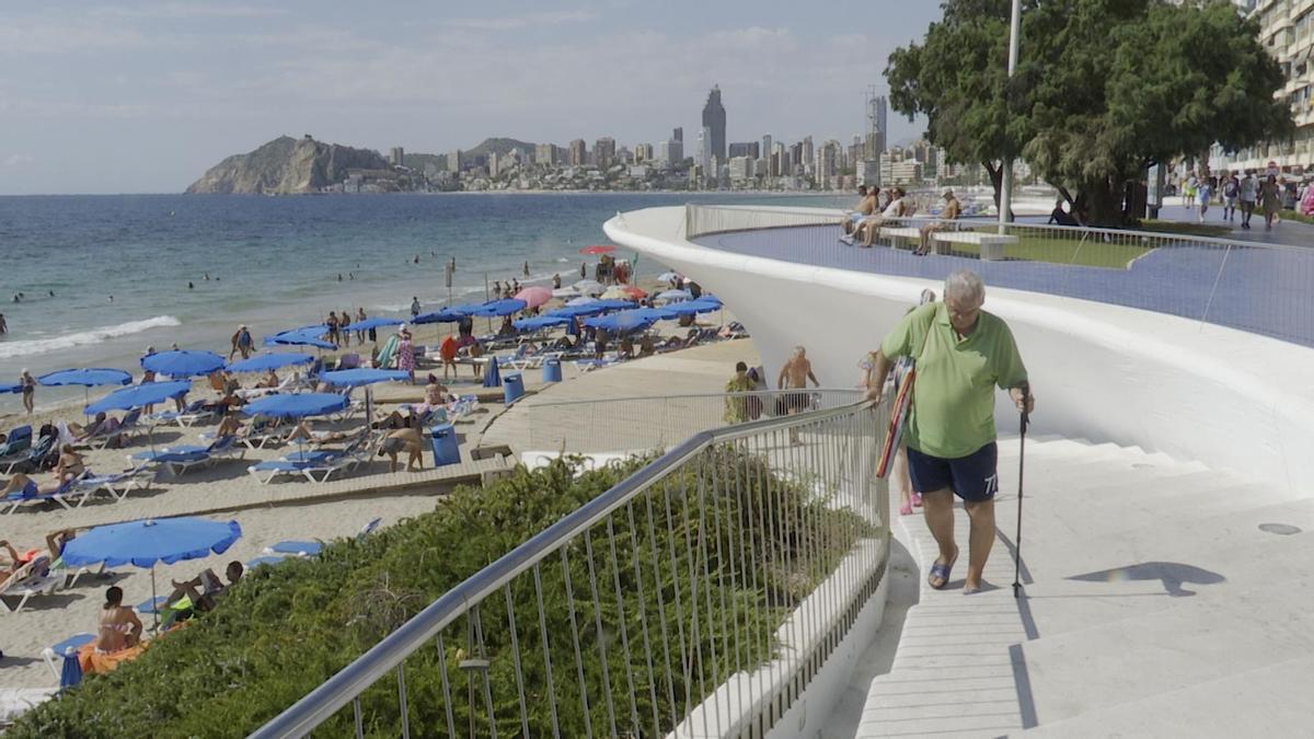 La playa de Poniente de Benidorm.