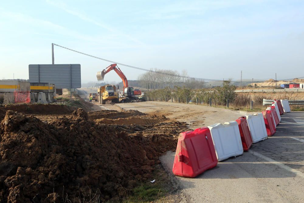 Cues a la N-II per les obres de desdoblament a Vidreres