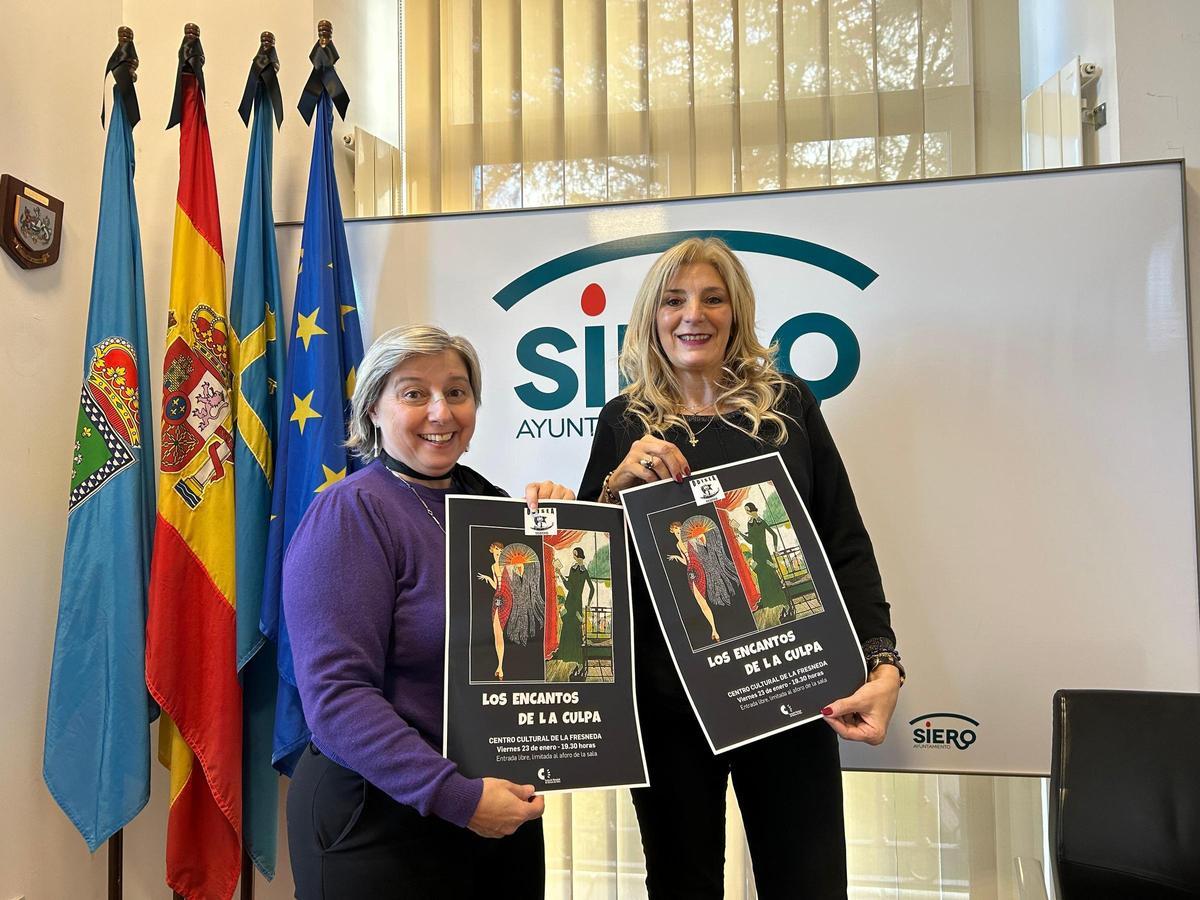 Por la izquierda, Isabel González y Aurora Cienfuegos durante la presentación de la actividad.