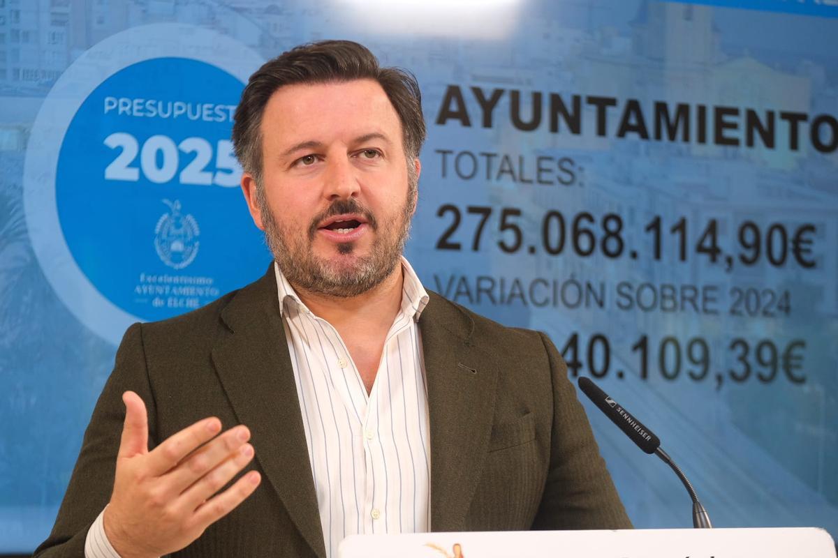 Pablo Ruz, este lunes, en la presentación de los presupuestos.