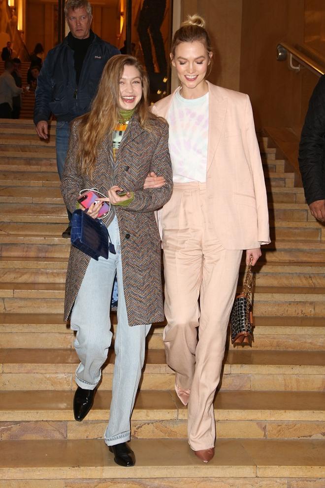 Gigi Hadid y Karlie Kloss en la Semana de la Moda de París