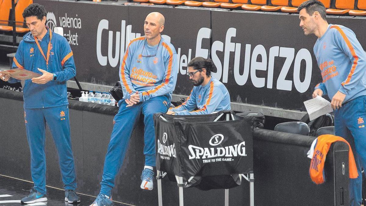 Juan Maroto, a la izquierda, junto a Joan Peñarroya, Javier Vilaplana y San Emeterio.