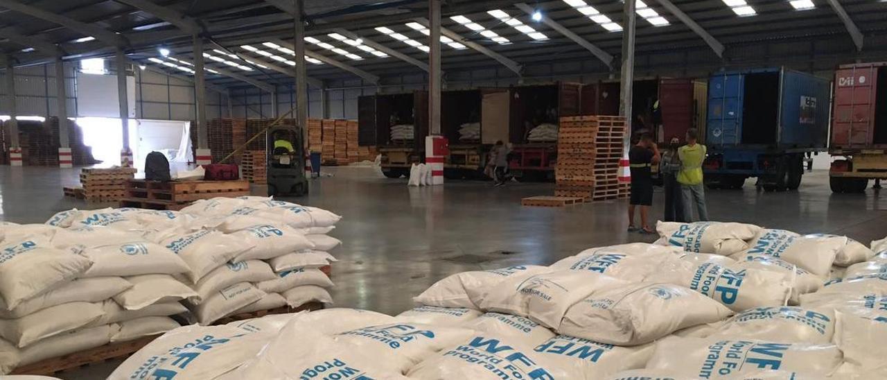 Nave del Programa Mundial de Alimentos en el Puerto de Las Palmas de Gran Canaria.