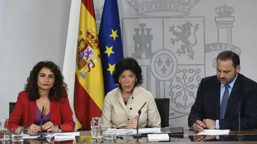 Rueda de prensa tras el Consejo de Ministros.