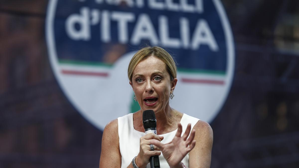 La líder de Hermanos de Italia, Giorgia Meloni