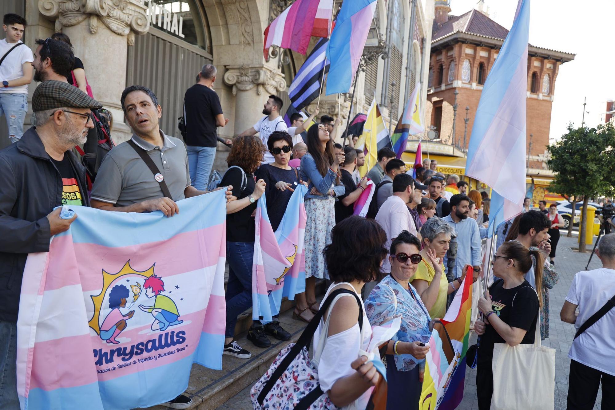 Varios colectivos se concentran en València por el día contra la LGTBIfobia