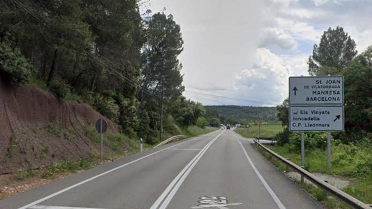 Carretera C-55 al terme de Sant Joan de Vilatorrada