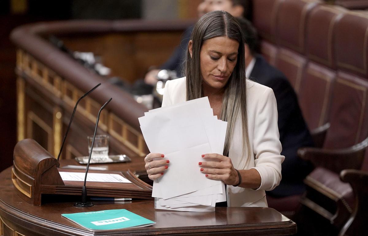 Miriam Nogueras, Junts. Pleno extraordinario para la votación de los decretos sobre vivienda, en el Congreso de los Diputados