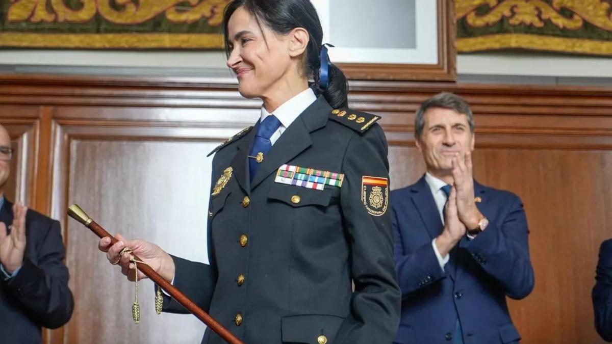 La comisaria Layla Dris, este jueves en su toma de posesión.
