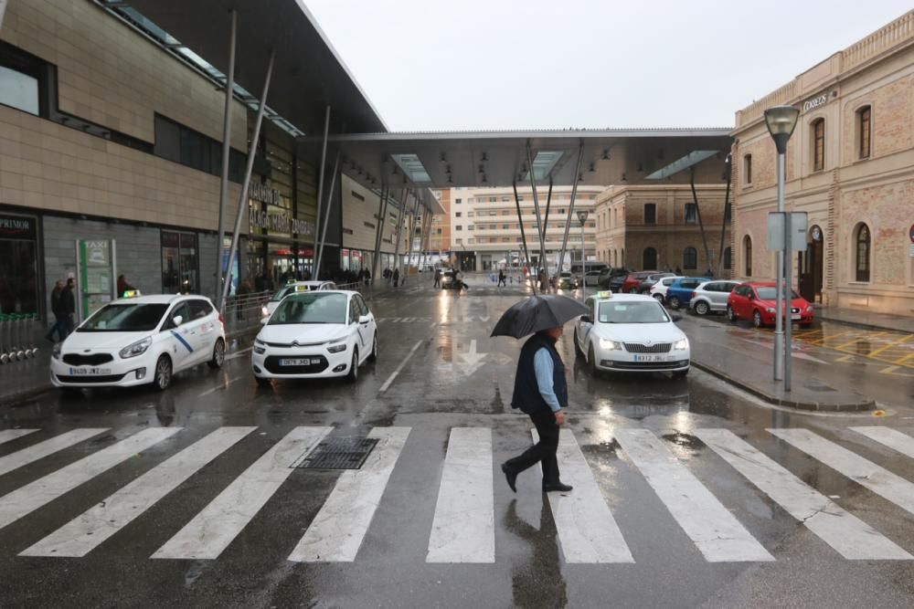 La mitad de los taxis de Málaga no prestan servicio hoy.