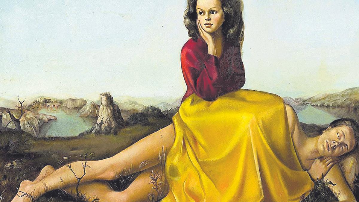 Uno de los cuadros más representativos de Leonor Fini, &#039;Mujer sentada sobre un hombre desnudo&#039; (1942)