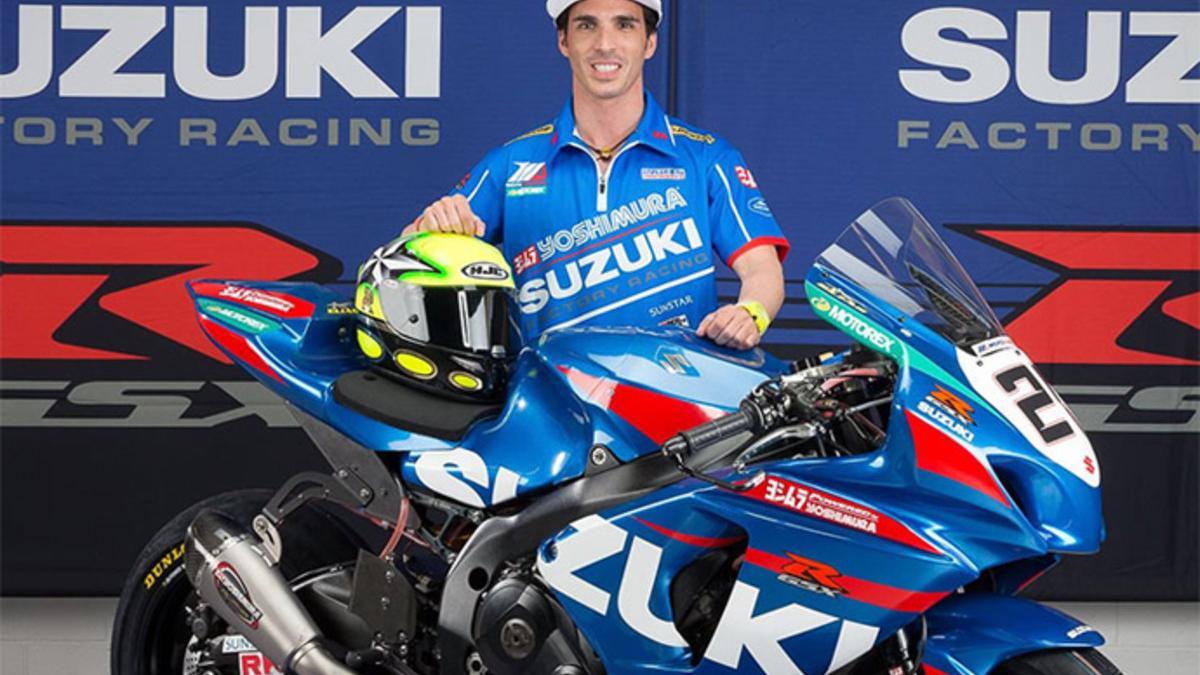 Toni Elias, piloto de Yoshimura Suzuki