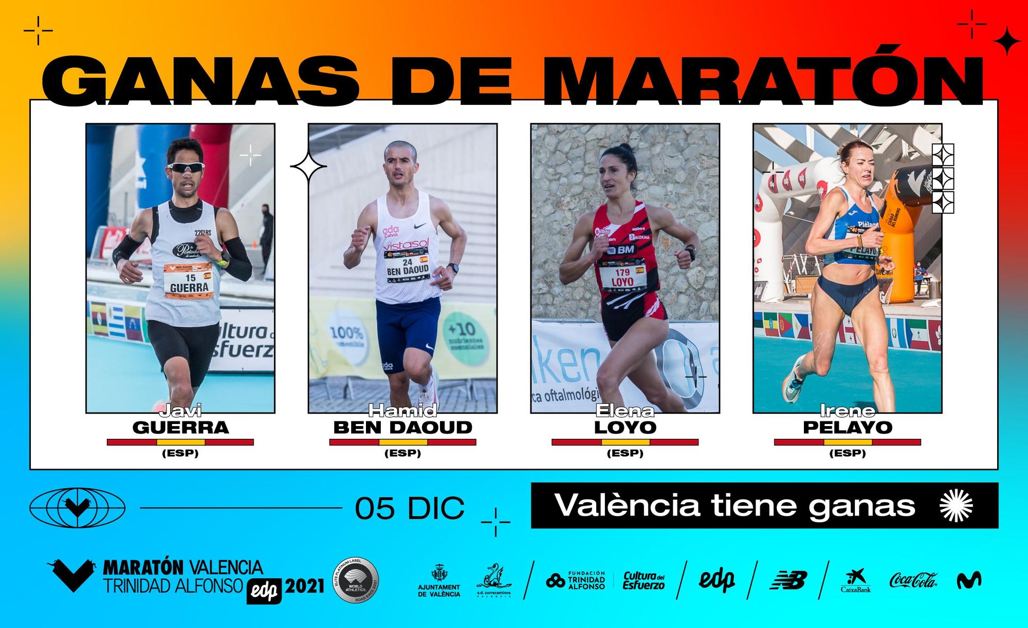 Los mejores atletas españoles estarán en  el Medio Maratón y el Maratón Valencia