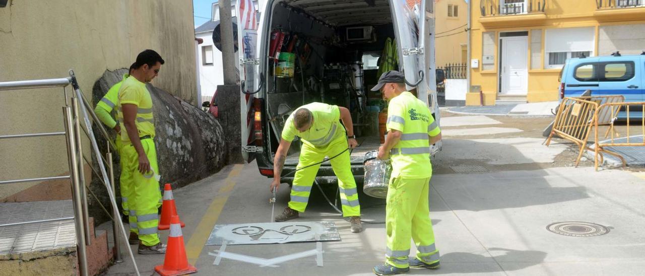 El Concello ha acondicionado las calles para señalizar las ciclovías.