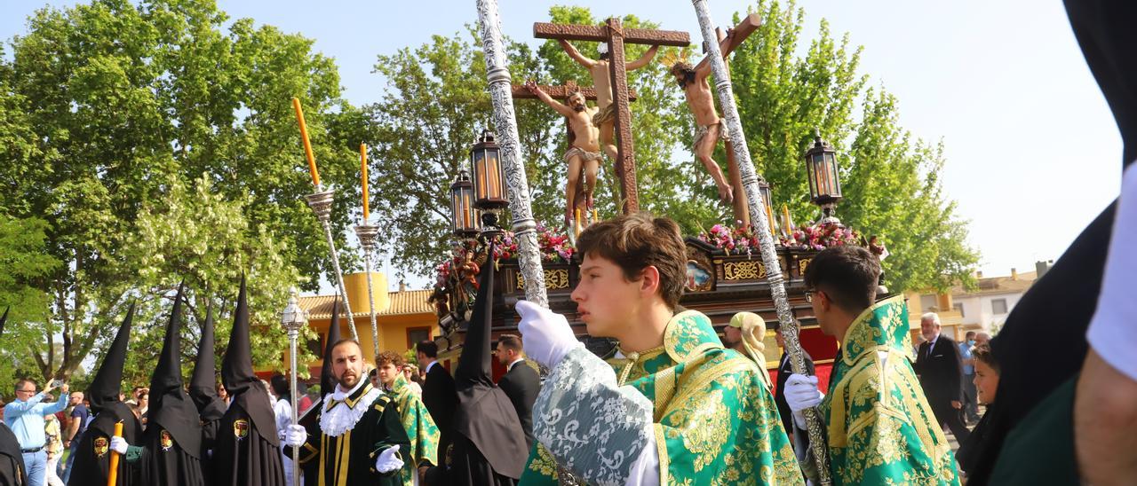 La hermandad de la Conversión durante la que ha sido su primera estación de penitencia en Semana Santa, el pasado Viernes Santo.