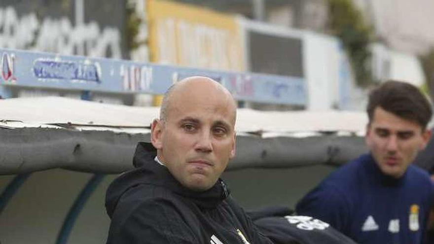 Javi Rozada, antes del partido en Luanco.