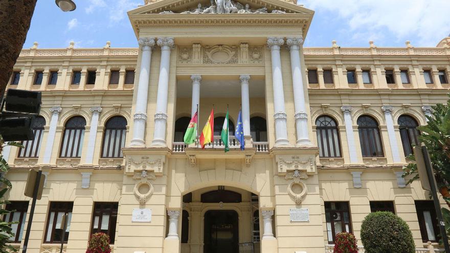 Fachada del Ayuntamiento de Málaga.