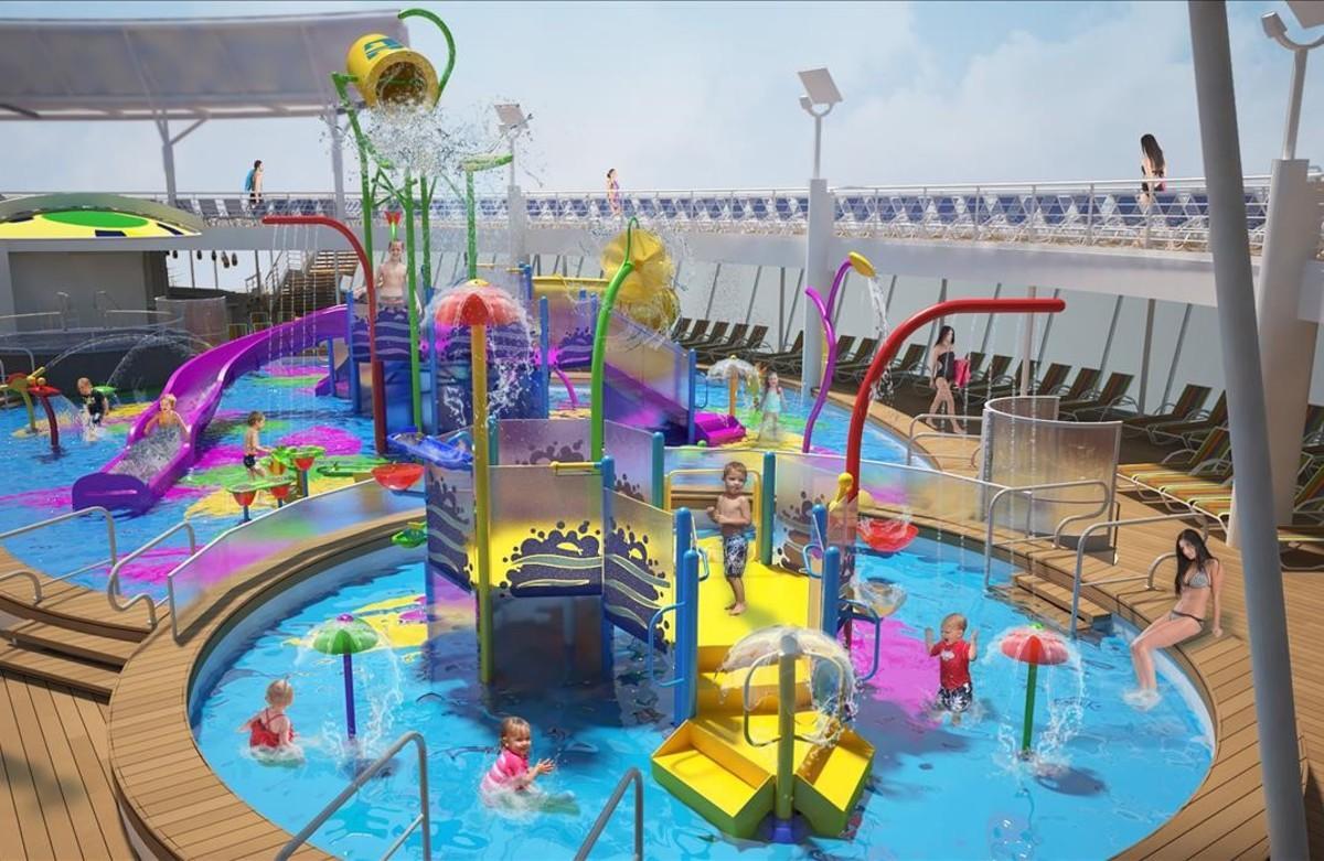 Piscinas y zona de juego infantil.