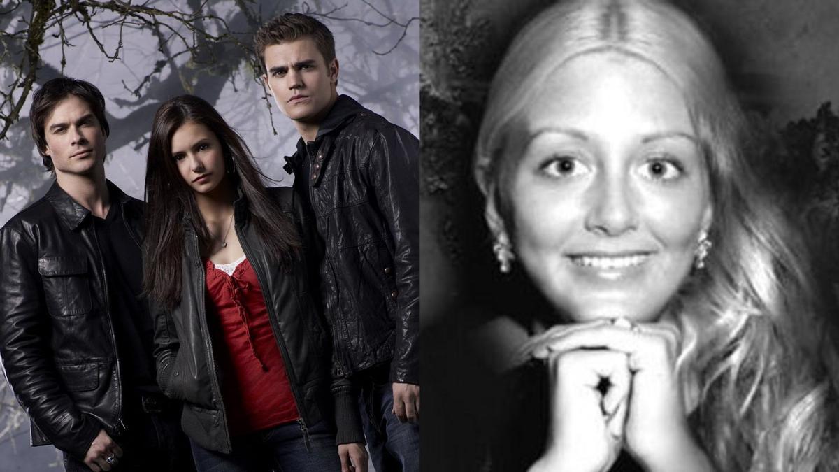 Protagonistas de la serie de 'Crónicas vampíricas' (i) y la autora L. J. Smith (d)