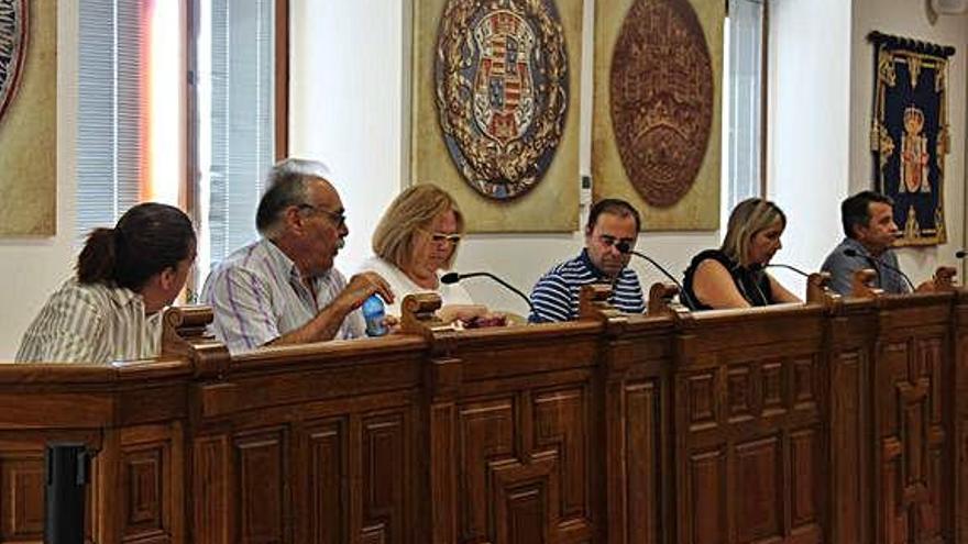 Grupo socialista, durante el pleno.