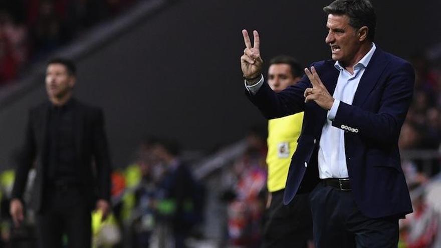 Míchel, en el partido contra el Atlético