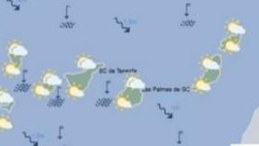 La Aemet activa avisos en Canarias por lluvia y fenómenos costeros