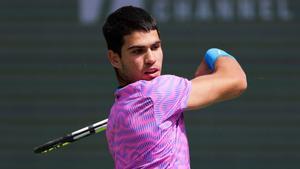 Carlos Alcaraz, durante la final de Indian Wells.