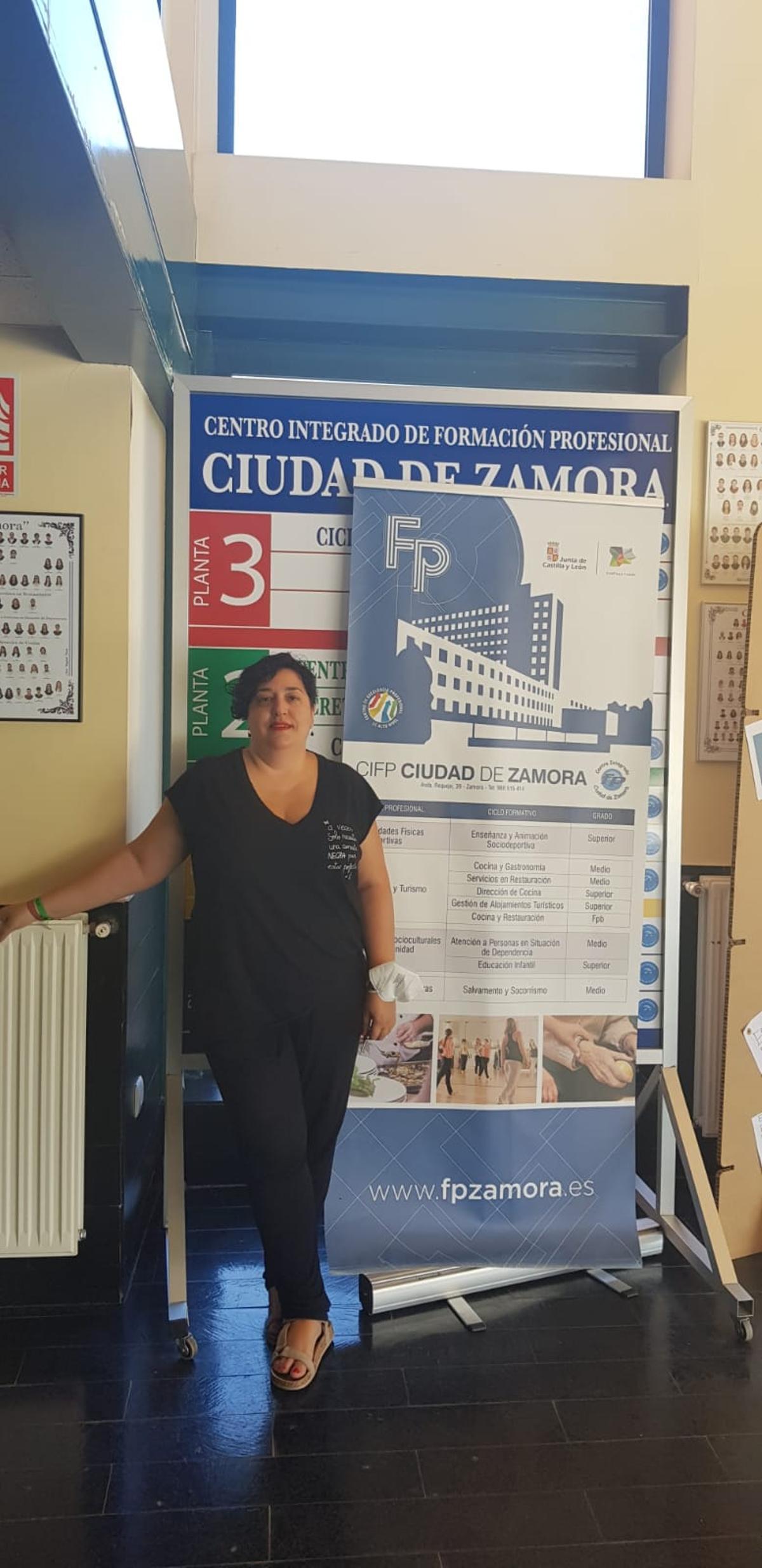 Rosa Argentieri, en el CIFP Ciudad de Zamora.