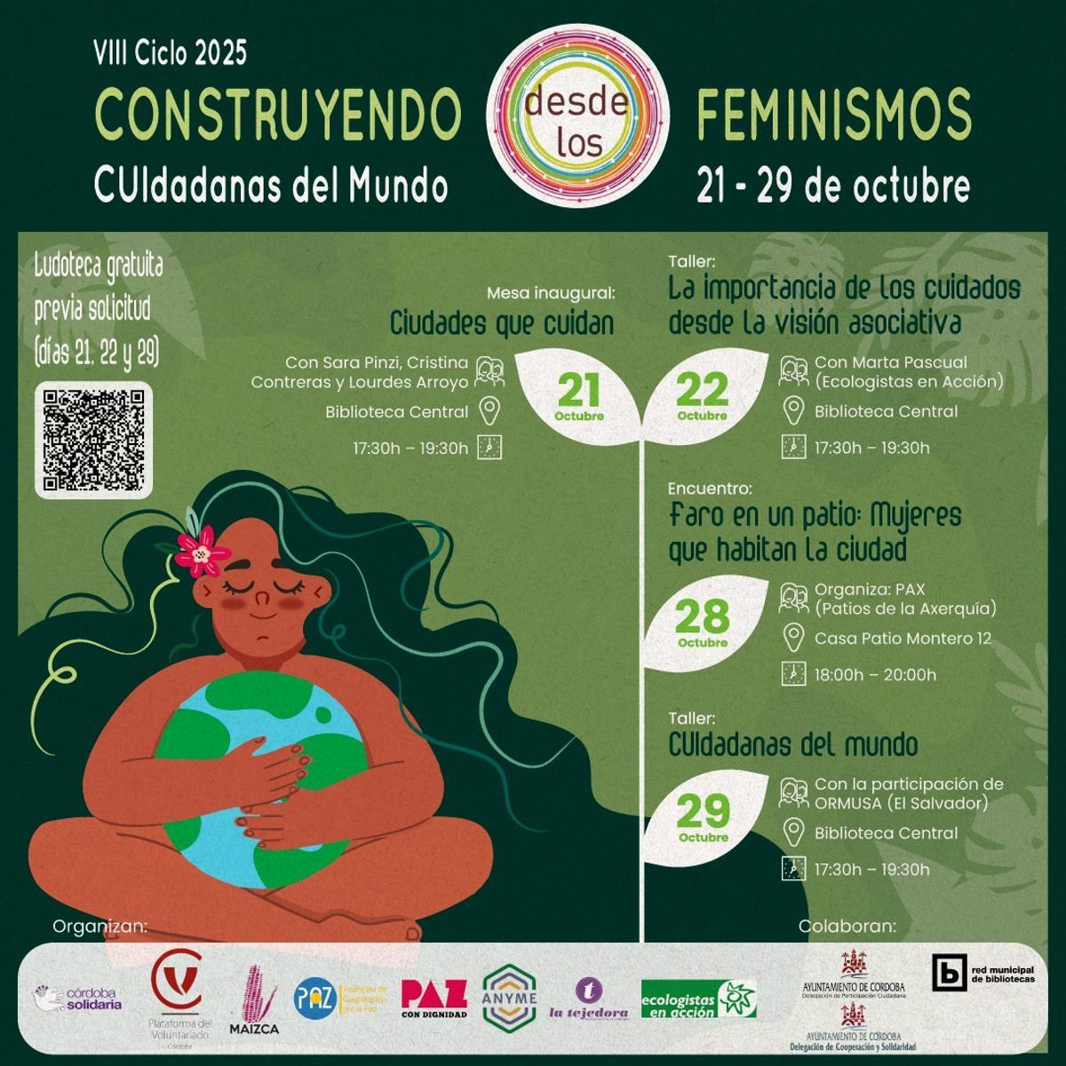 Cartel con las actividades del ciclo feminista.