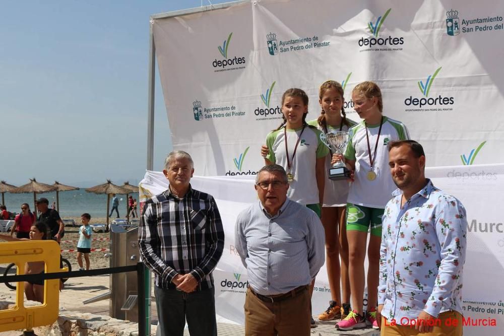 Final de triatlón de deporte escolar