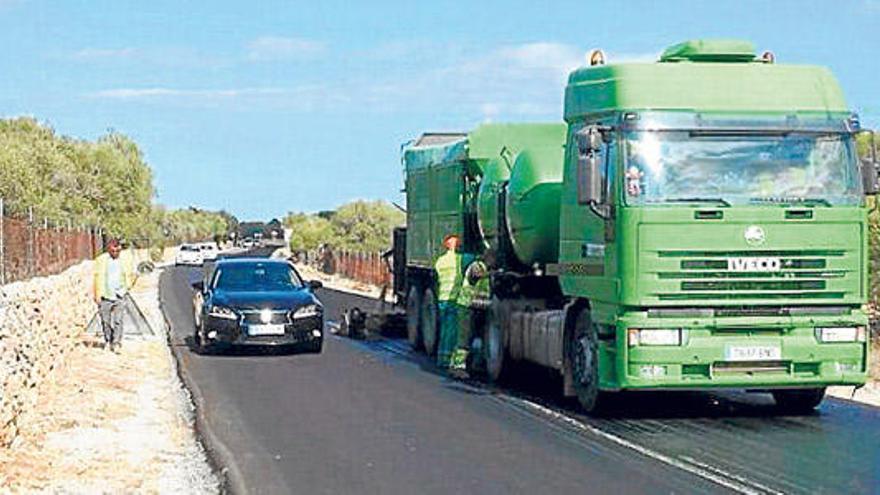 El Consell mejora la carretera de Tolleric hasta el cruce de sa Ràpita