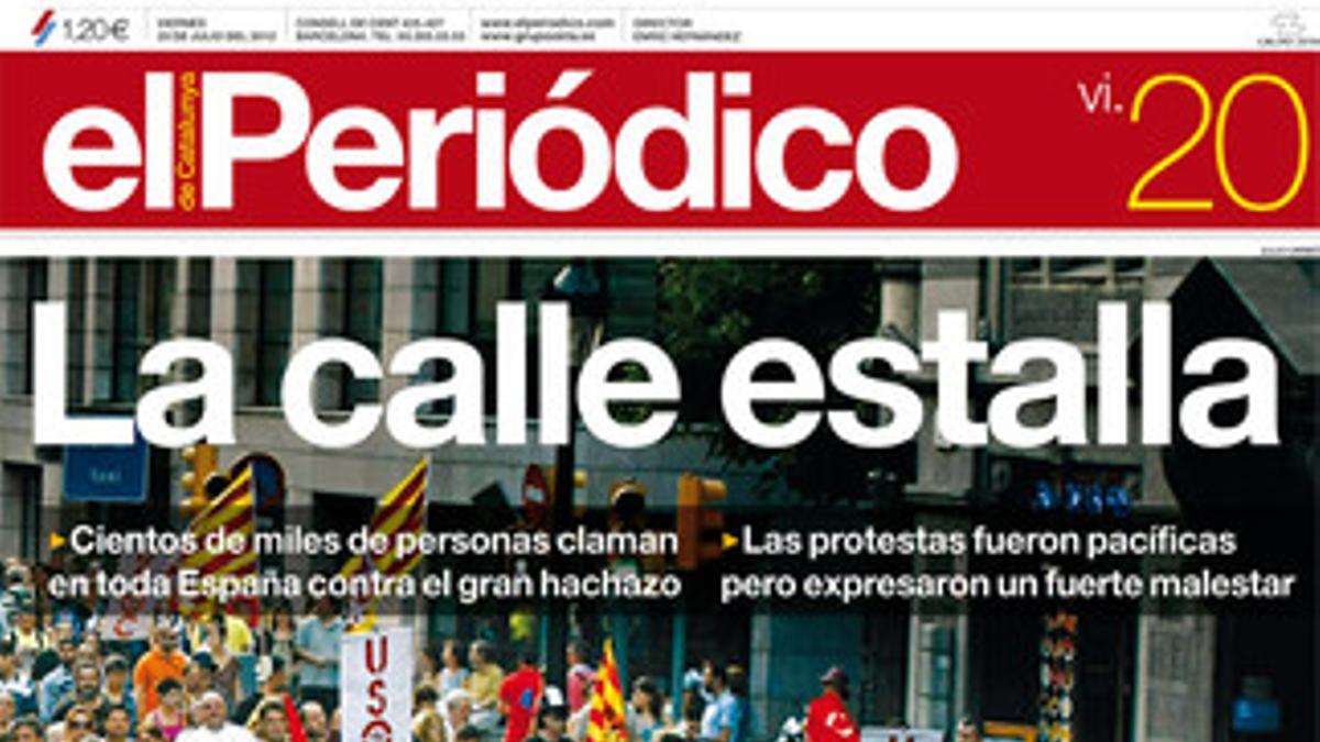 Portada de 'El Periódico de Catalunya'