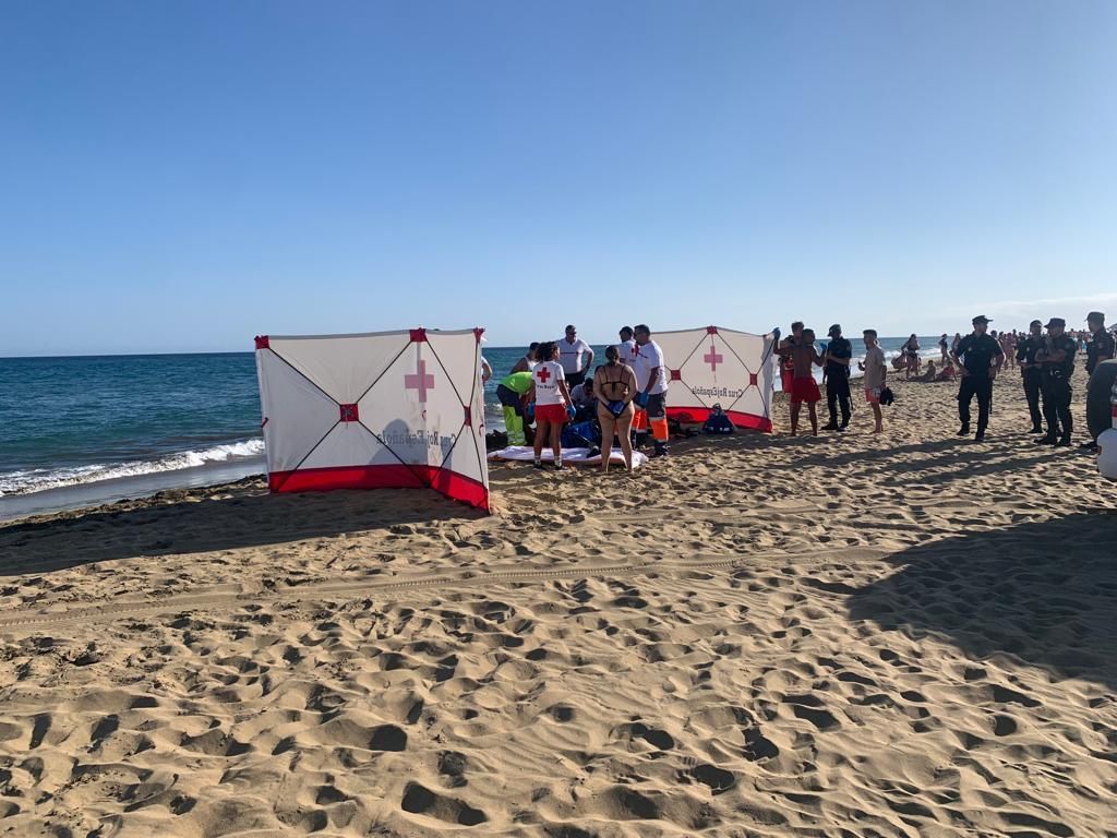 Accidente y rescate en Maspalomas