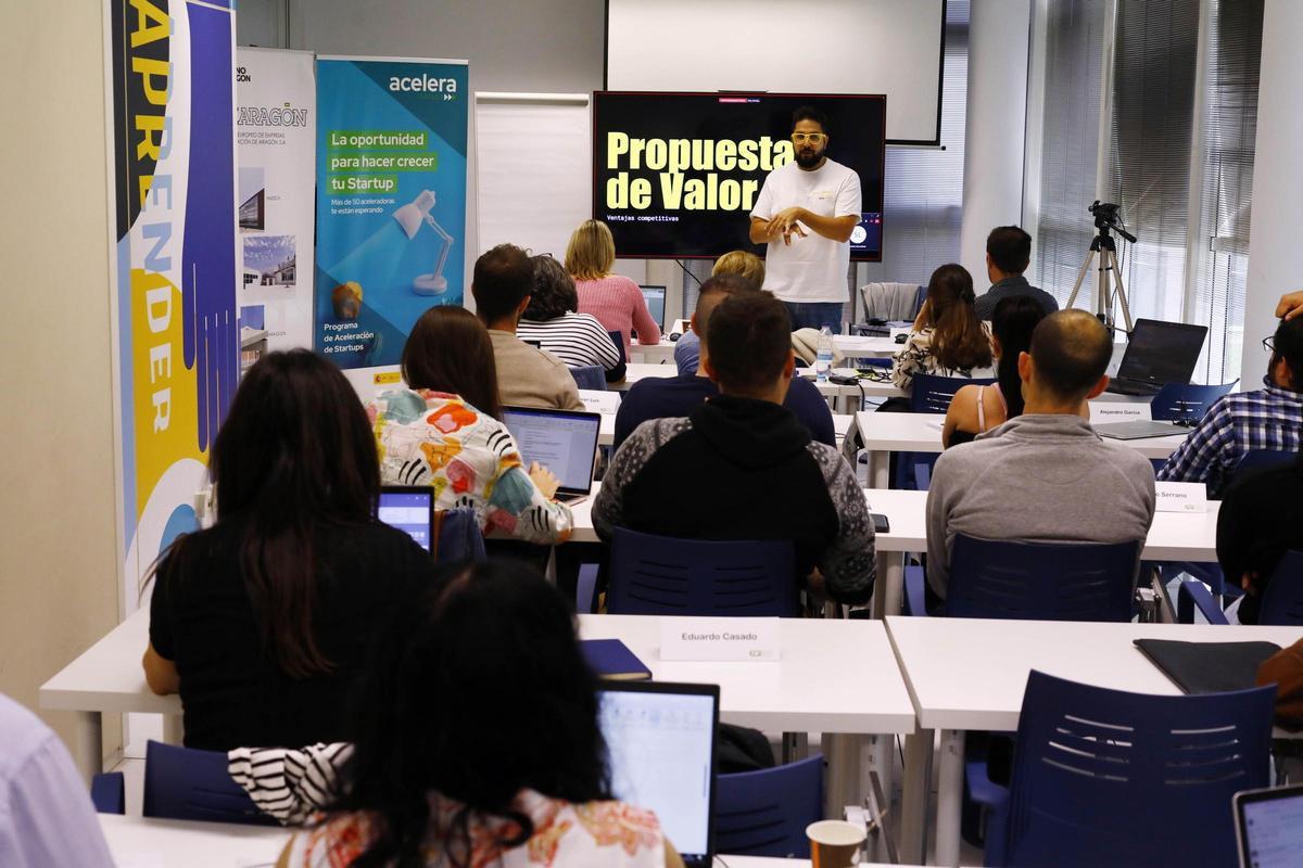 Un curso de formación para emprendedores celebrado esta semana en el CEEI de Zaragoza.
