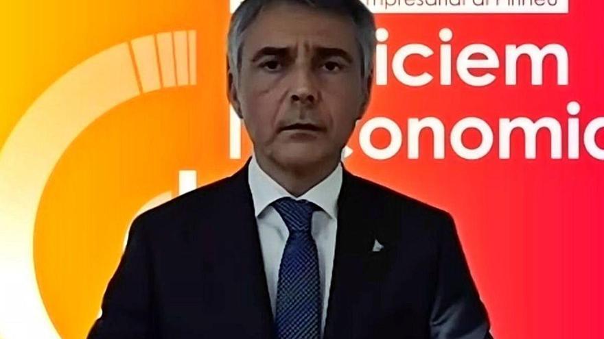 El president de la Trobada Empresarial al Pirineu, Vicenç Voltes, ahir