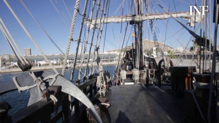 El galeón Andalucía llega al puerto de Alicante