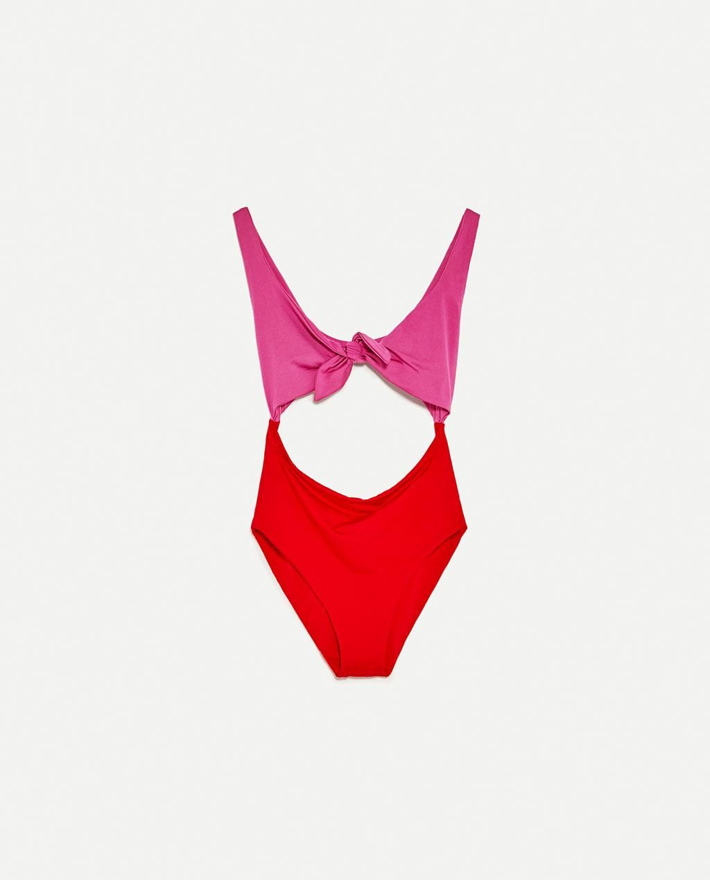 Prendas con nudo para triunfar en primavera: bañador bicolor