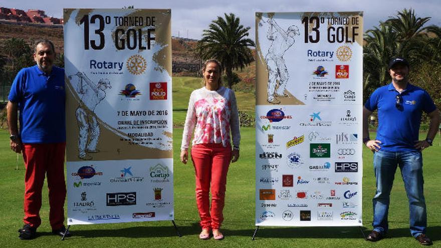 Un momento de la presentación, ayer, del torneo del Rotary Club de Arucas.