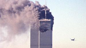 Imagen del segundo avión que se estrelló contra las Torres Gemelas el 11 de septiembre del 2001.