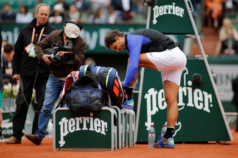 Partido de cuartos de final de Roland Garros entre Nadal y Carreño